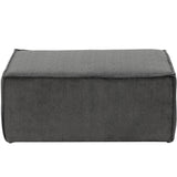 Carly Ottoman - Large - Navarro Pewter - Rug & Weave