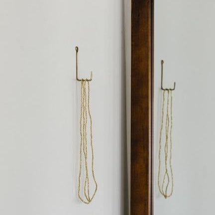 Handmade Brass Single Hook wall hook Fog Linen Work