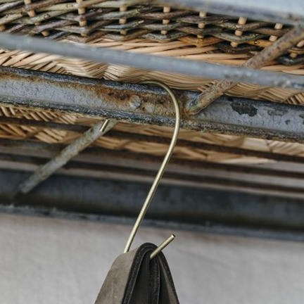 Handmade Brass J Hook wall hook Fog Linen Work