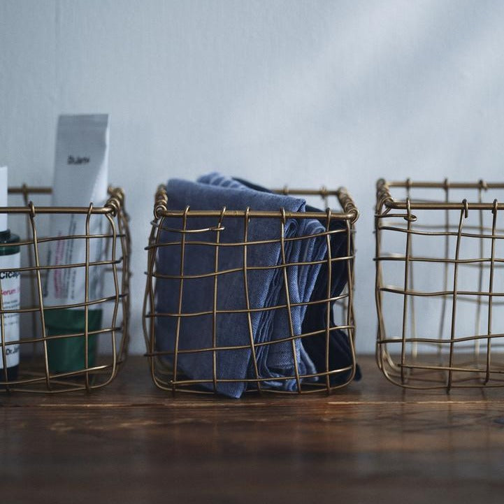 Brass Wire Basket - Rug & Weave