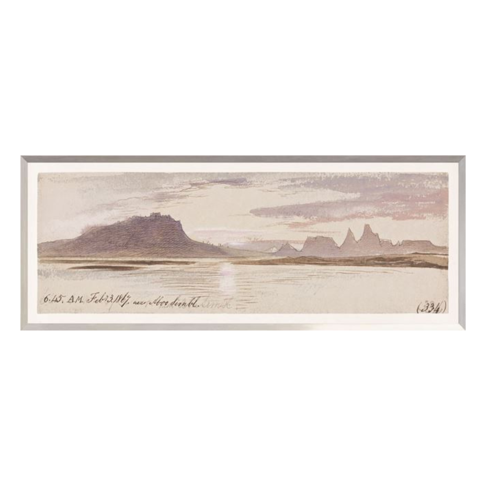 “Watercolour Mountains” Framed Art Print - Rug & Weave