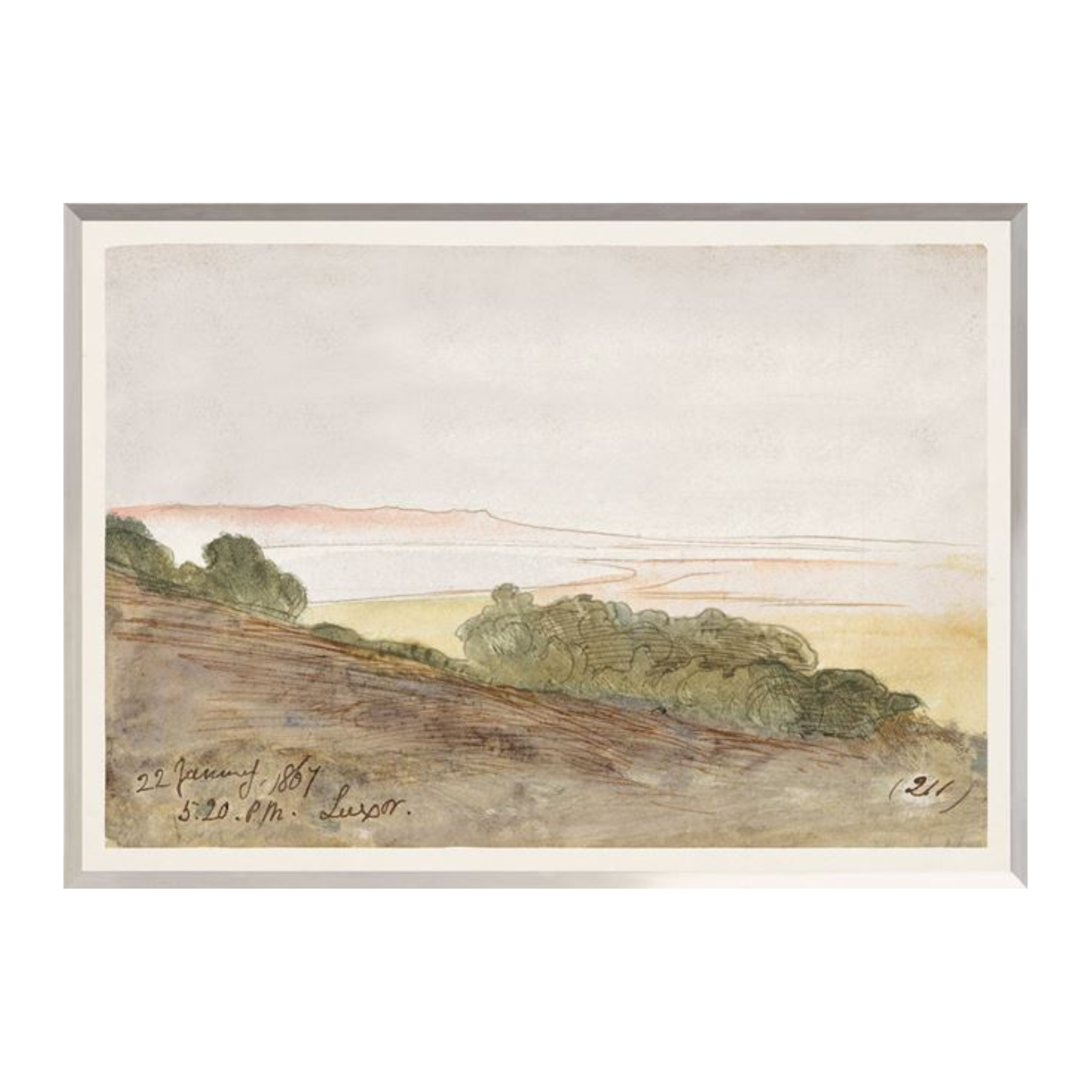 “Sunset Watercolour” Framed Art Print