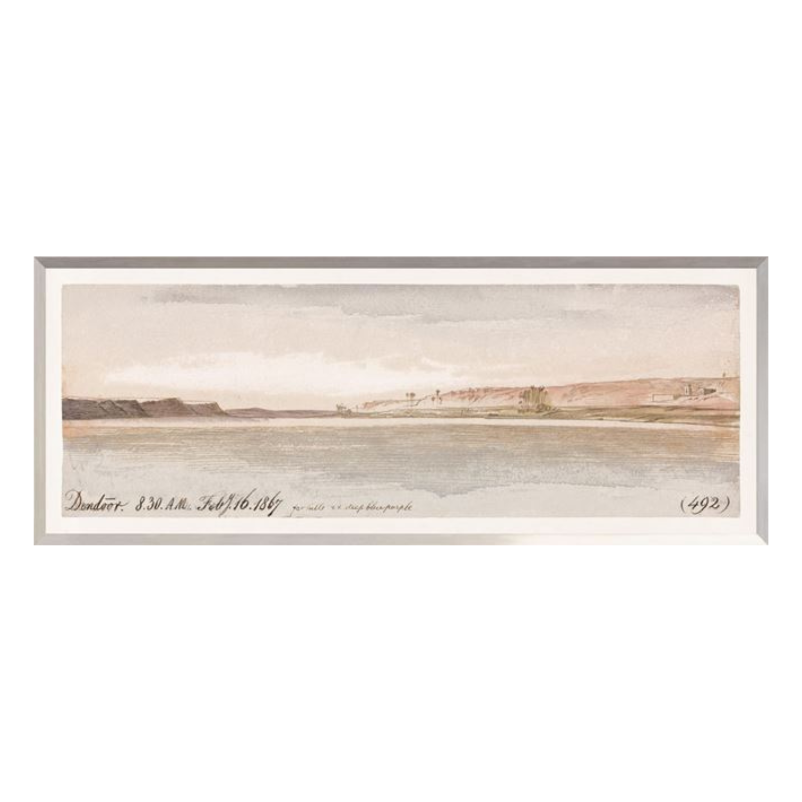 “Watercolour Beach” Framed Art Print