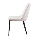 Set of Two Lola Dining Chair - Cream White - Rug & Weave