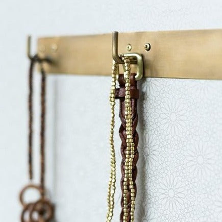 Brass Plate Triple Wall Hook - Rug & Weave