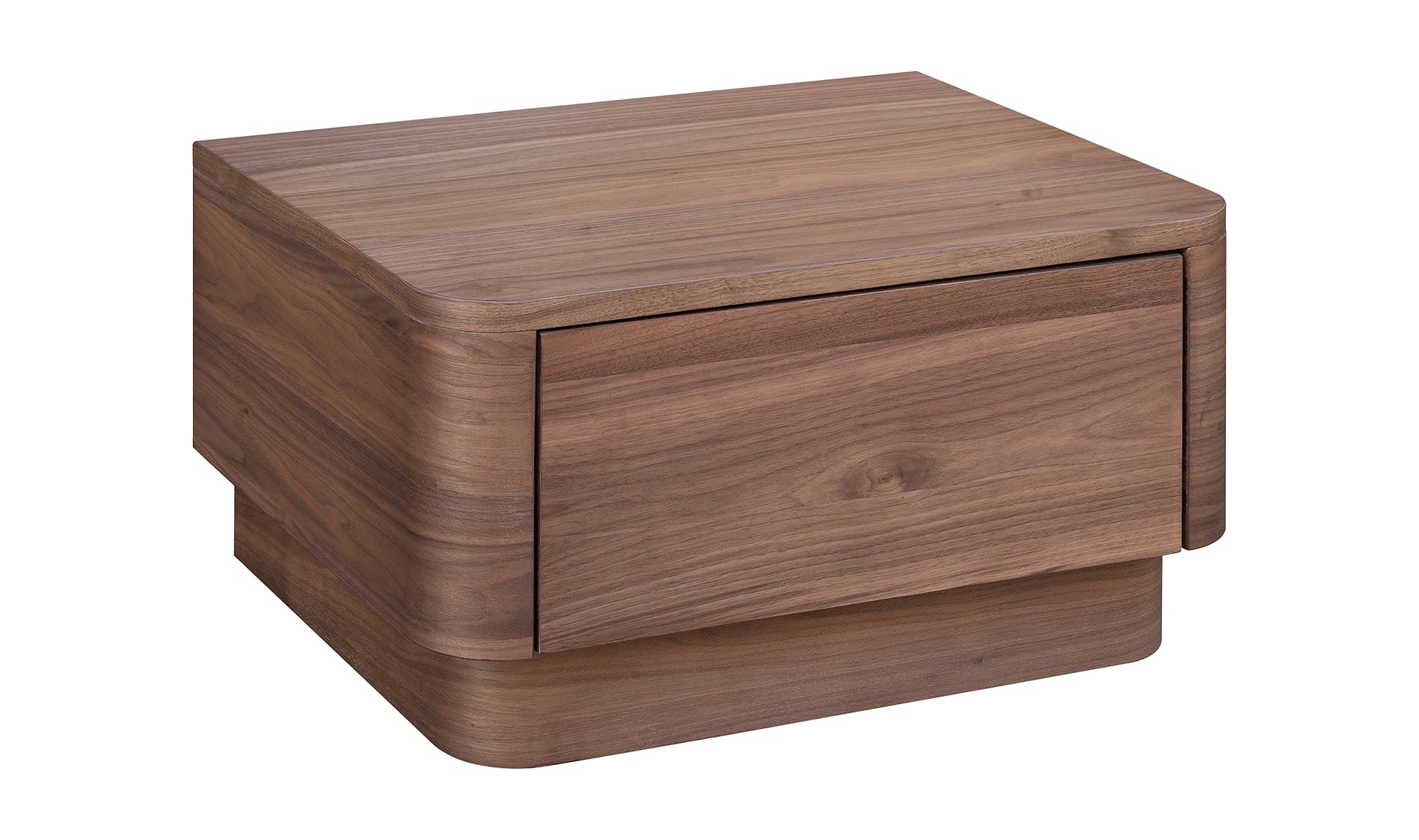 Curve Nightstand - Walnut 14 - FURNITURE - nightstand Moe's Furniture