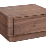 Curve Nightstand - Walnut 14 - FURNITURE - nightstand Moe's Furniture