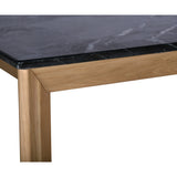 Gradient Marble Dining Table Rectagular - Large - Black
