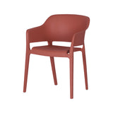 Set of Two Fara Outdoor Dining Chair - Dessert Red