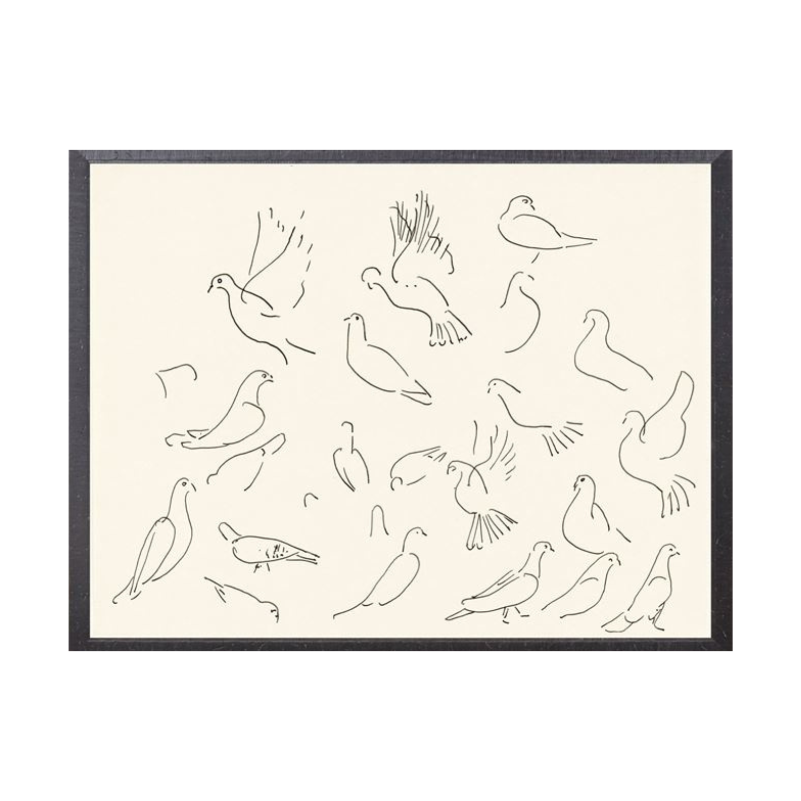 "Doves" Framed Art Print - Rug & Weave