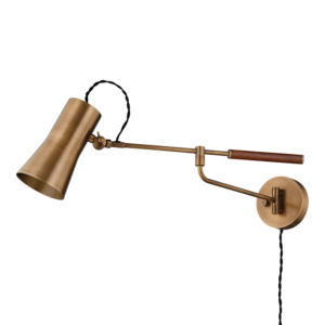 Novel Plug-In Sconce by Lauren Liess LIGHTING - sconce Hudson Valley Lighting Brass