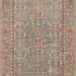 Angela Rose x Loloi Aubrey Blue/ Terracotta Rug 0-RUGS Loloi