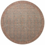 Angela Rose x Loloi Aubrey Blue/ Terracotta Rug 0-RUGS Loloi
