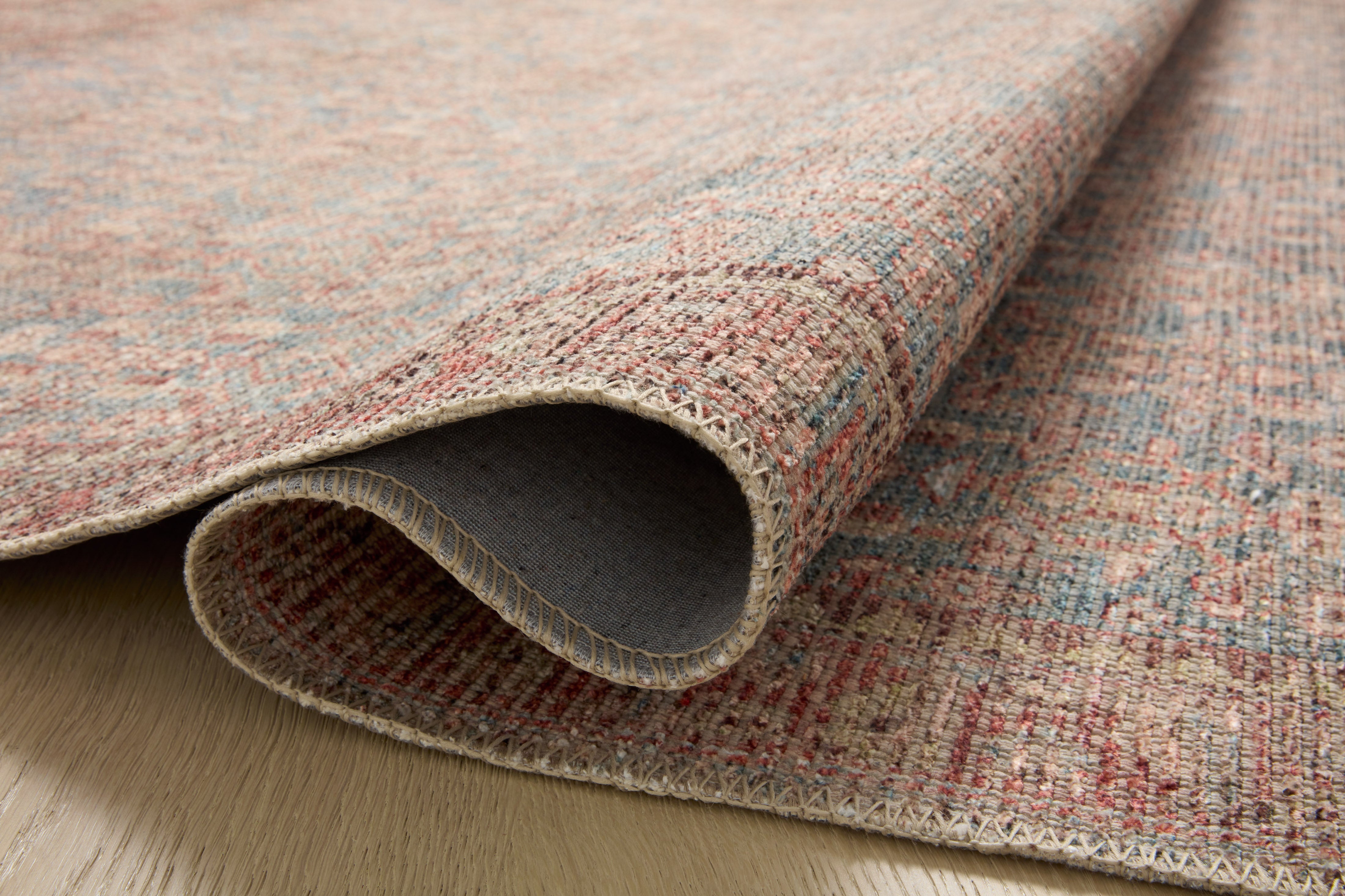 Angela Rose x Loloi Aubrey Blue/ Terracotta Rug 0-RUGS Loloi