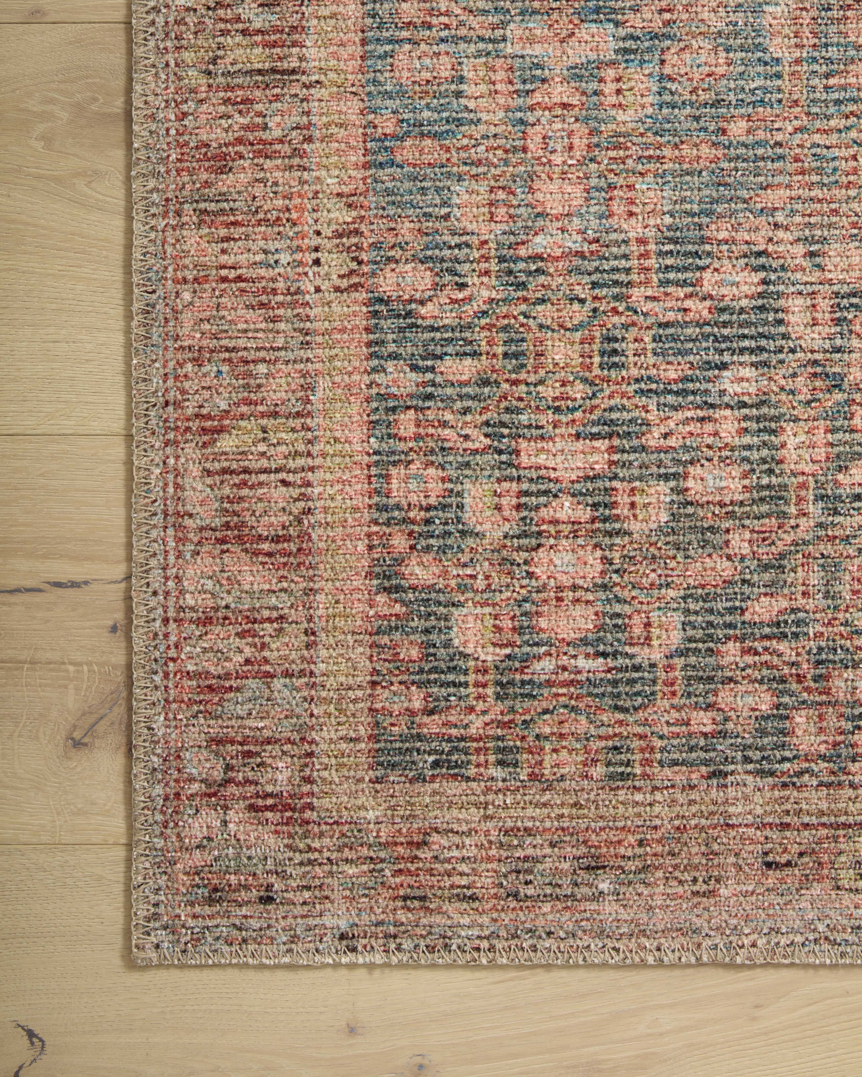 Angela Rose x Loloi Aubrey Blue/ Terracotta Rug 0-RUGS Loloi