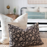 Mica Floral Pillow Cover 00-1 - PILLOWS - block print - neutral Rug & Weave Pillows