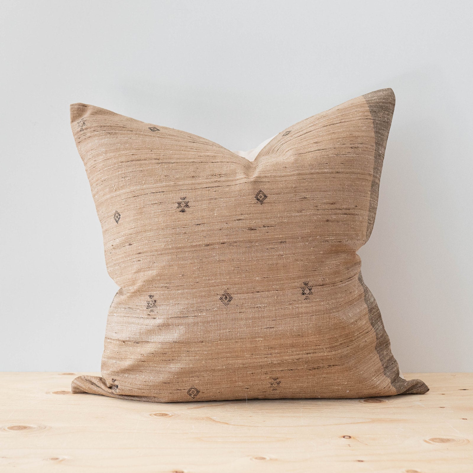 Mocha Tussar Pillow Cover - Rug & Weave