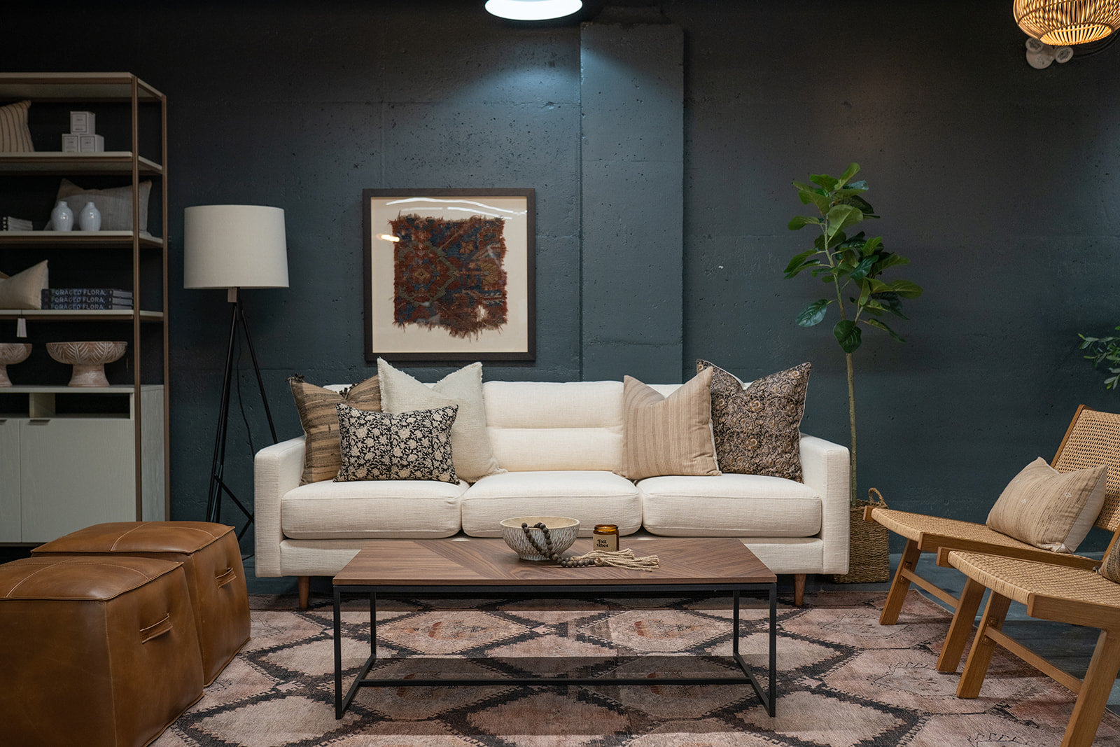 Aiden Ottoman / Tan 6 - FURNITURE - ottoman Sunpan