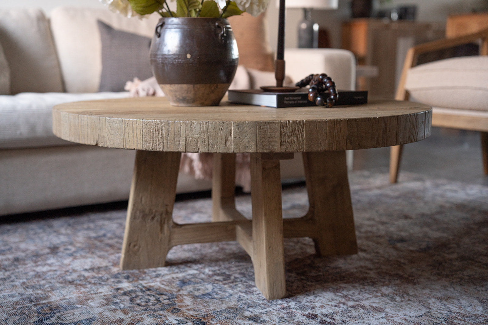 Lennon Round Coffee Table 4 - b - FURNITURE - coffee table - round Hauer Market