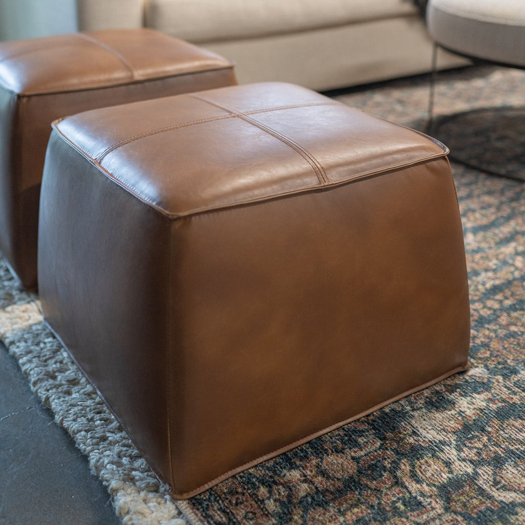 Aiden Ottoman / Tan 6 - FURNITURE - ottoman Sunpan