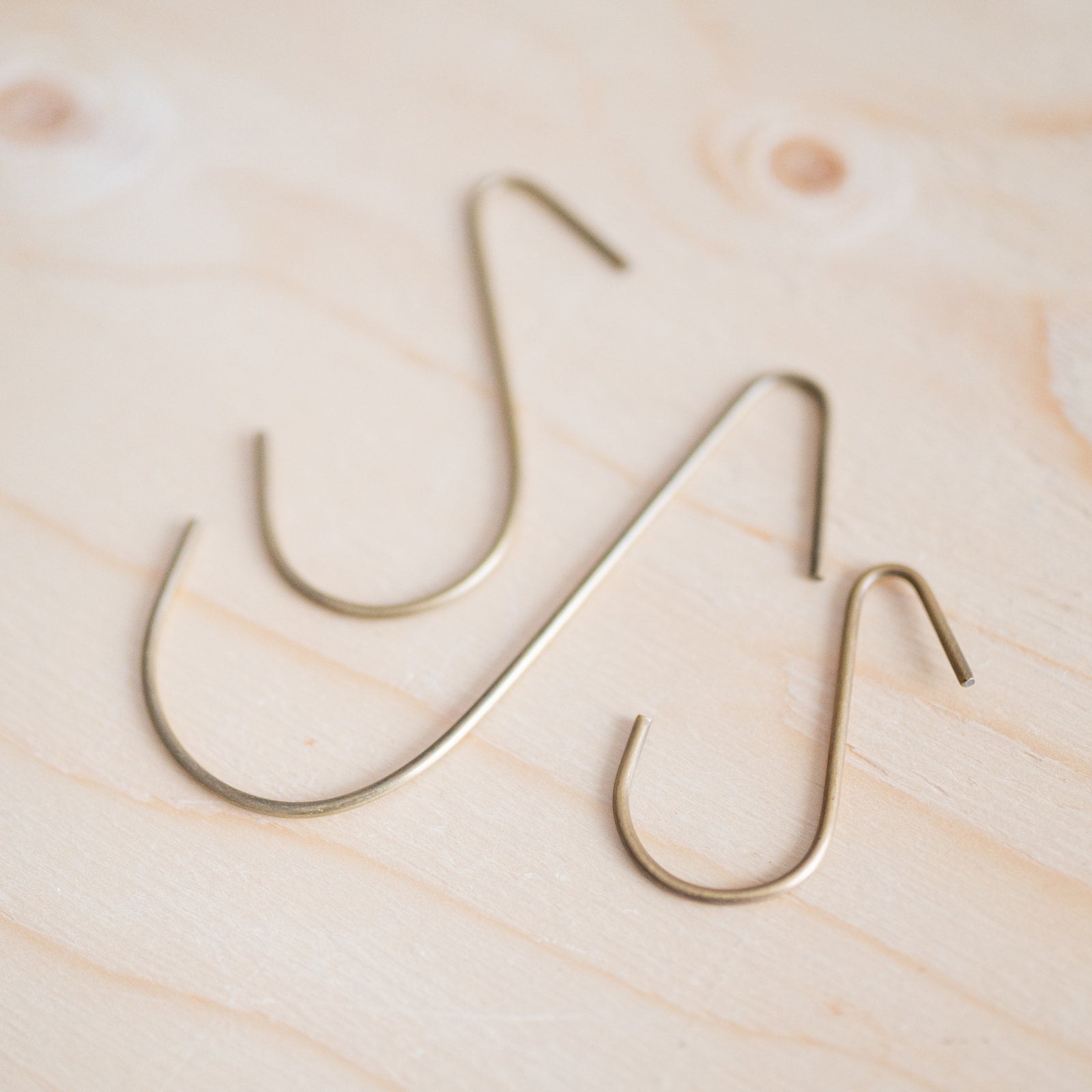 Handmade Brass J Hook wall hook Fog Linen Work