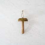 Wood Mushroom Ornament CHRISTMAS 2021 - ornament Rug & Weave brown