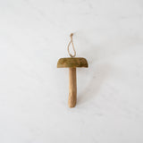 Wood Mushroom Ornament CHRISTMAS 2021 - ornament Rug & Weave brown