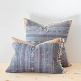 Azure Tussar Fringe Pillow Cover 3 - PILLOWS - Tussar - cool Rug & Weave Pillows