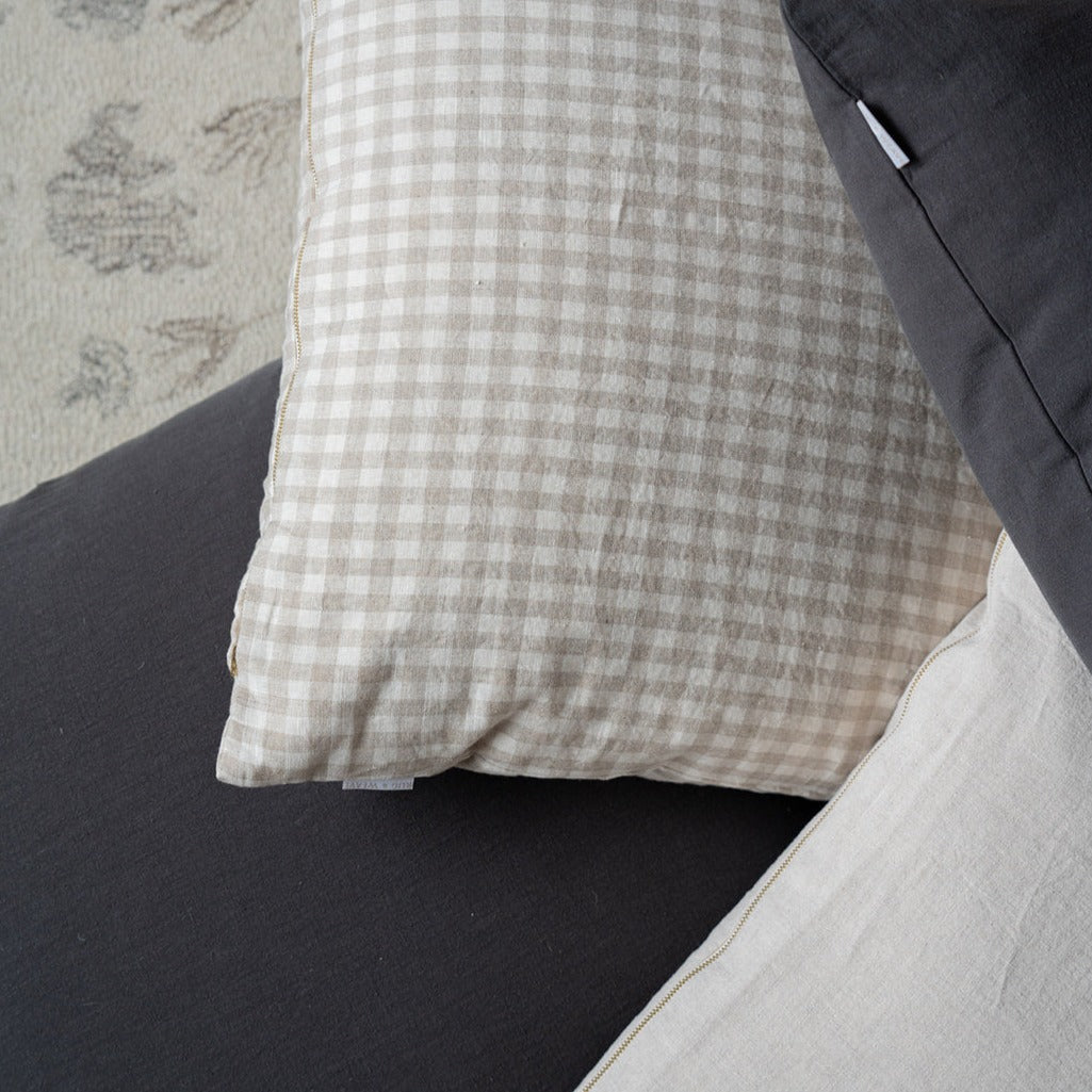 Charcoal Linen Pillow Cover 1 - PILLOWS - linen - neutral Rug & Weave Pillows