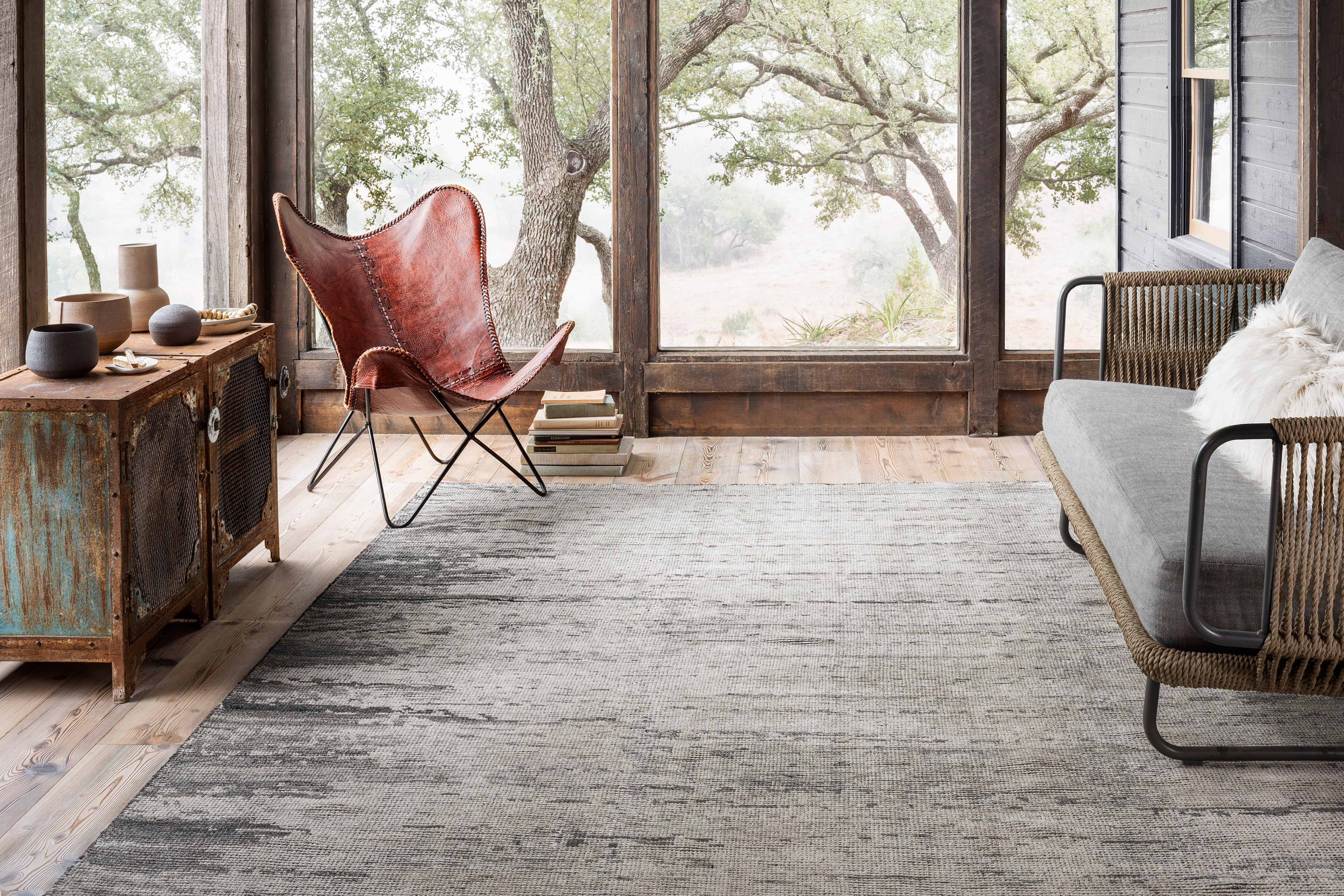 Loloi Amara Silver / Grey Rug 1-RUGS - patterned Loloi