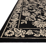 Rifle Paper Co. x Loloi Arboretum Black Rug 1-RUGS-wool rugs Loloi
