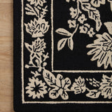 Rifle Paper Co. x Loloi Arboretum Black Rug 1-RUGS-wool rugs Loloi