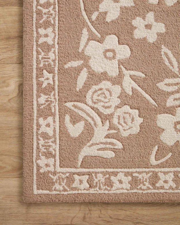 Rifle Paper Co. X Loloi/ Arboretum Rose Garden Rust Rug 3 - RUGS - patterned Loloi
