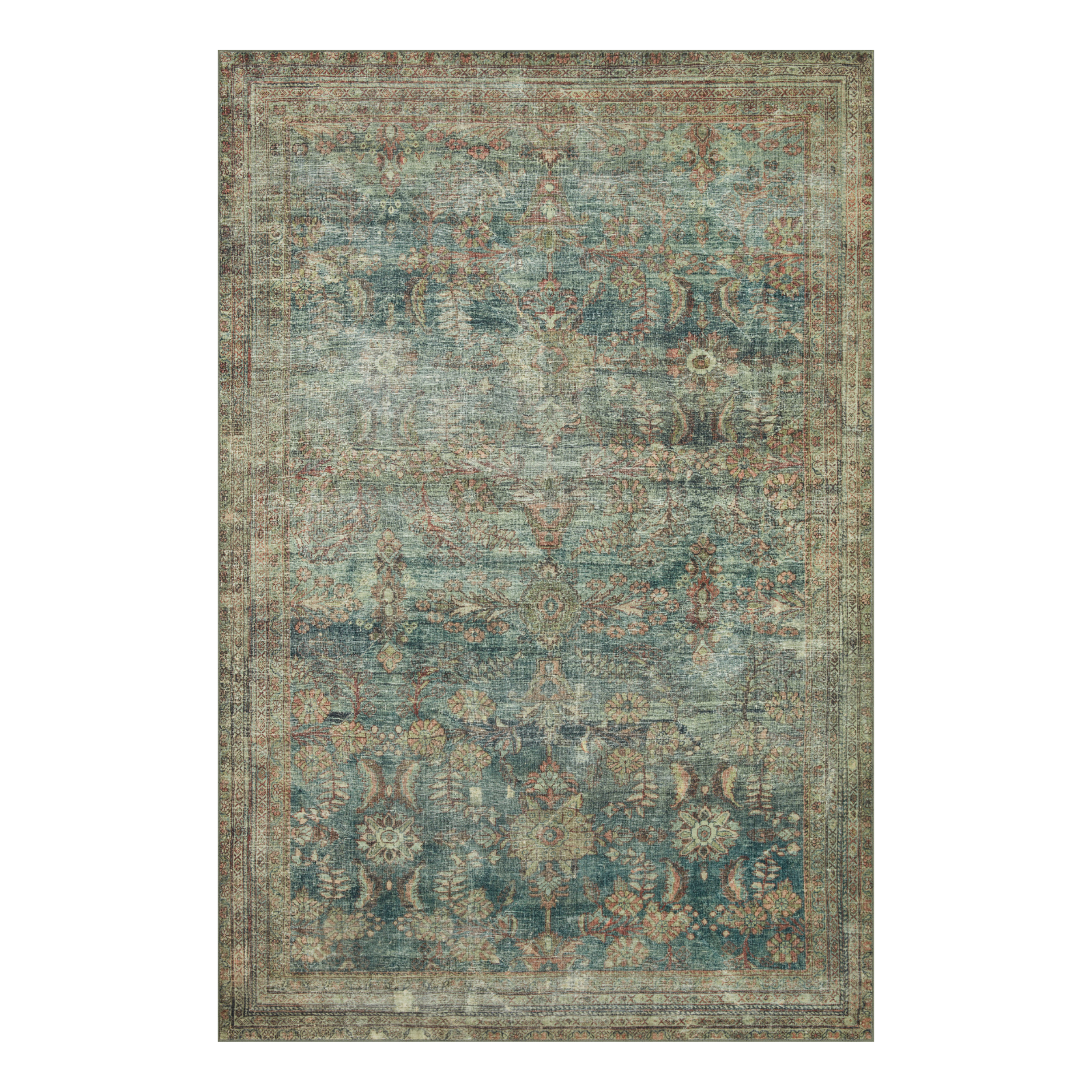 OVERSTOCK - Banks Ocean / Spice Rug - 5'-0" x 7'-6" IN STORE - Sale Rugs Loloi