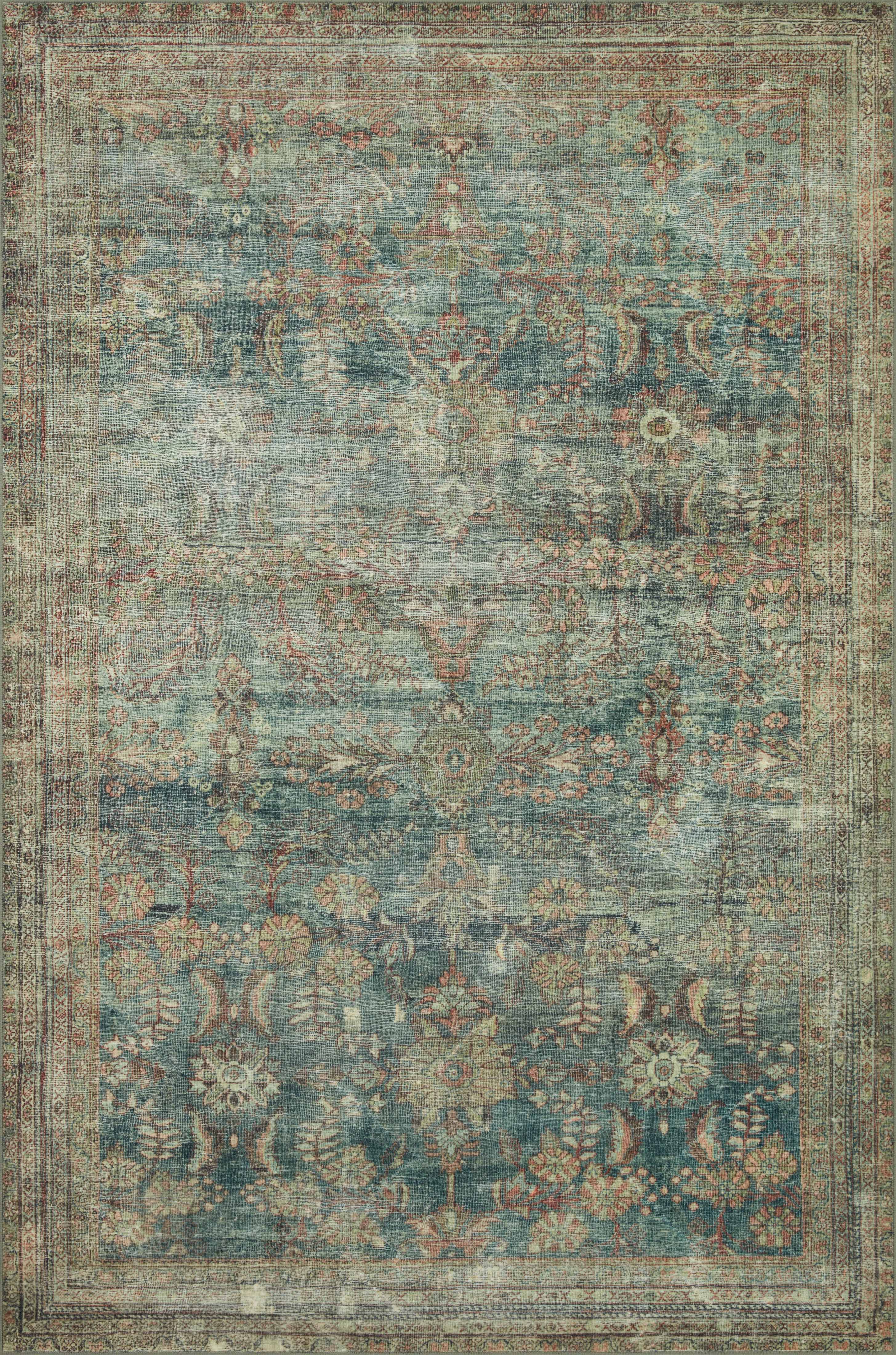 OVERSTOCK - Banks Ocean / Spice Rug - 5'-0" x 7'-6" IN STORE - Sale Rugs Loloi