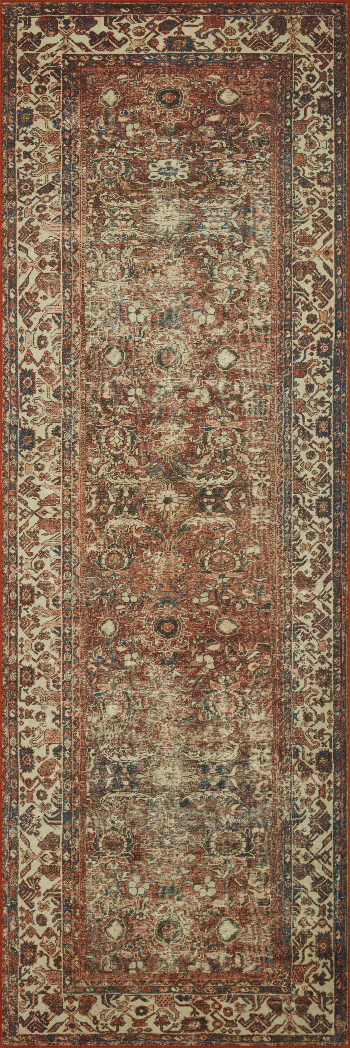 Magnolia Home by Joanna Gaines x Loloi Banks Brick / Ivory Rug 1 - RUGS - patterned Loloi