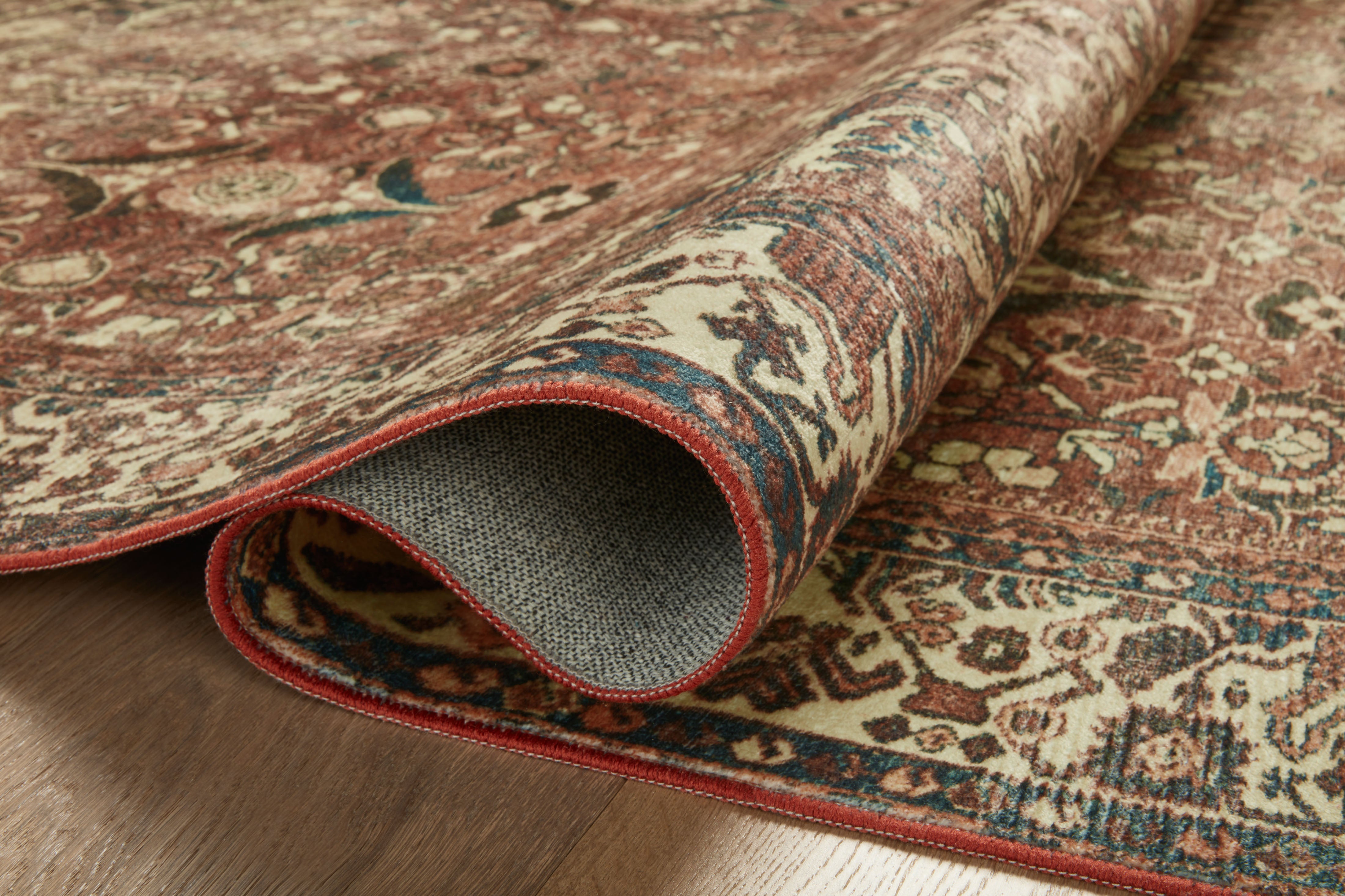 Magnolia Home by Joanna Gaines x Loloi Banks Brick / Ivory Rug 1 - RUGS - patterned Loloi