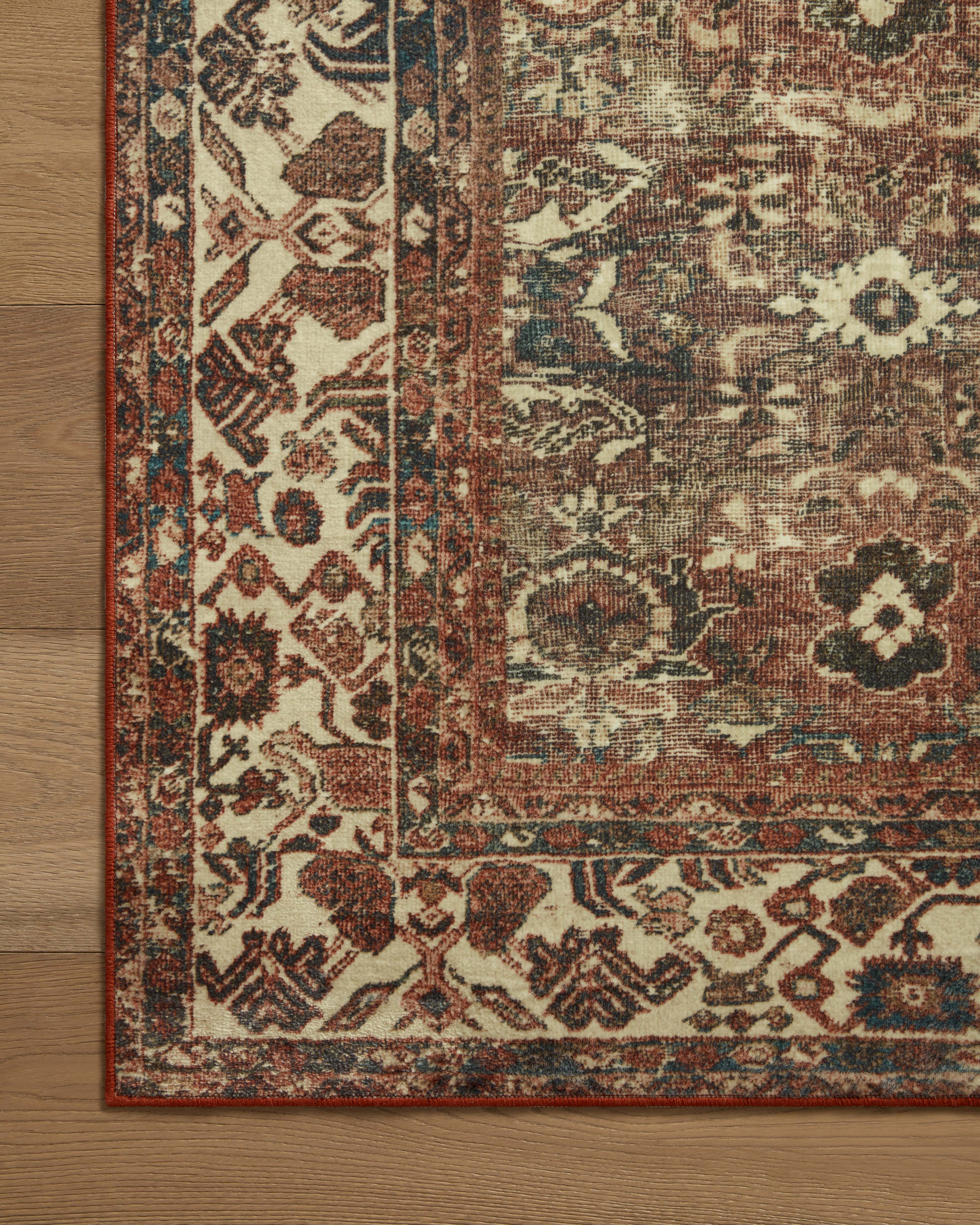 Magnolia Home by Joanna Gaines x Loloi Banks Brick / Ivory Rug 1 - RUGS - patterned Loloi