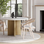 Set of Two Rama Dining Chairs - Light Grey - Rug & Weave