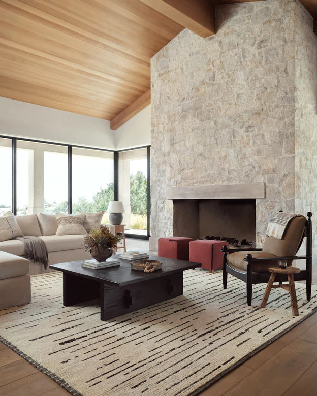 Amber Lewis x Loloi Briyana Natural / Black 1-natural fibre rugs Loloi