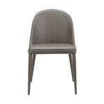 Set of Two Bernie Vegan Dining Chairs - Dark Grey - Rug & Weave
