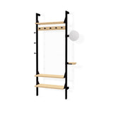 Gus* Modern Branch 1 - Entryway Unit 19 - FURNITURE - office storage Gus Black Uprights Black Brackets Blonde Shelves