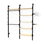 Gus* Modern Branch 2 - Display Unit 19 - FURNITURE - office storage Gus Black Uprights Black Brackets Blonde Shelves
