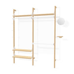 Gus* Modern Branch 2 - Wardrobe Unit 19 - FURNITURE - office storage Gus Blonde Uprights White Brackets Blonde Shelves