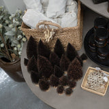 Brown Glitter Bottle Brush Tabletop Tree CHRISTMAS 2023 Creative Co-op (DYA)