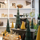 Brown Glitter Bottle Brush Tabletop Tree CHRISTMAS 2023 Creative Co-op (DYA)