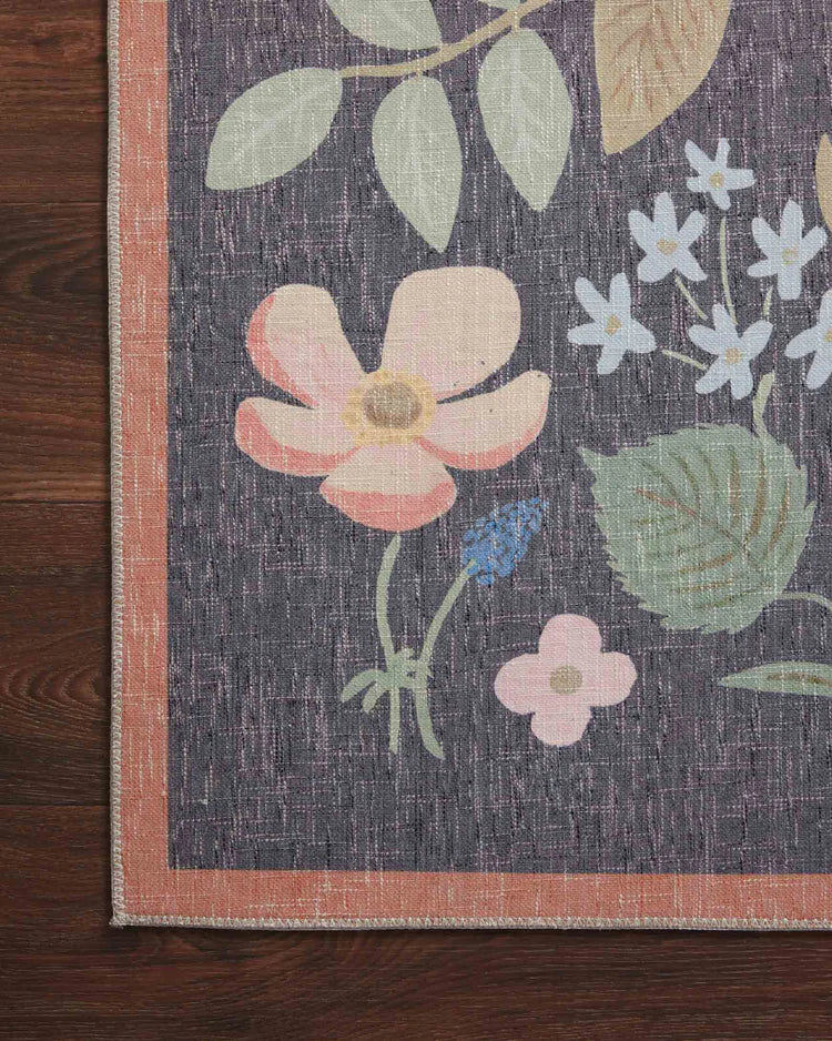 Rifle Paper Co. X Loloi/ Cotswolds Strawberry Fields Black Rug 3 - RUGS - patterned Loloi