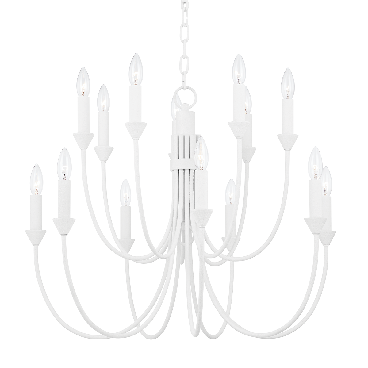 Cate Chandelier - Gesso White LIGHTING - chandelier Hudson Valley Lighting 30"W x 25.25"H