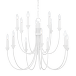 Cate Chandelier - Gesso White LIGHTING - chandelier Hudson Valley Lighting 30"W x 25.25"H