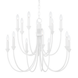 Cate Chandelier - Gesso White LIGHTING - chandelier Hudson Valley Lighting 30"W x 25.25"H